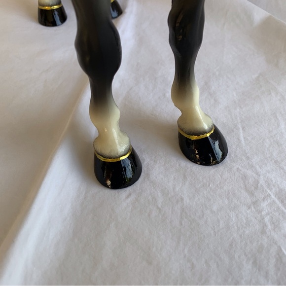 Peter Stone Draft Horse Dapple Gray w 14k Gold Accents Hooves, Bobs & Tail OOAK - Picture 13 of 13